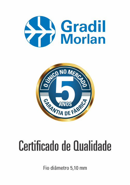 Gradil Morlan - Certificado de Qualidade - fio 5,10 mm